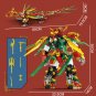 2in1 Ninja Red Warrior Robot Battle Mech Flying Fire Dragon Set Fighter Figures Building Blocks