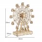 Robotime DIY Wooden Rotatable Ferris Wheel Model with Playing Music Toys for children birthday