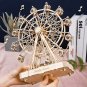 Robotime DIY Wooden Rotatable Ferris Wheel Model with Playing Music Toys for children birthday
