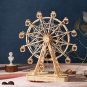 Robotime DIY Wooden Rotatable Ferris Wheel Model with Playing Music Toys for children birthday