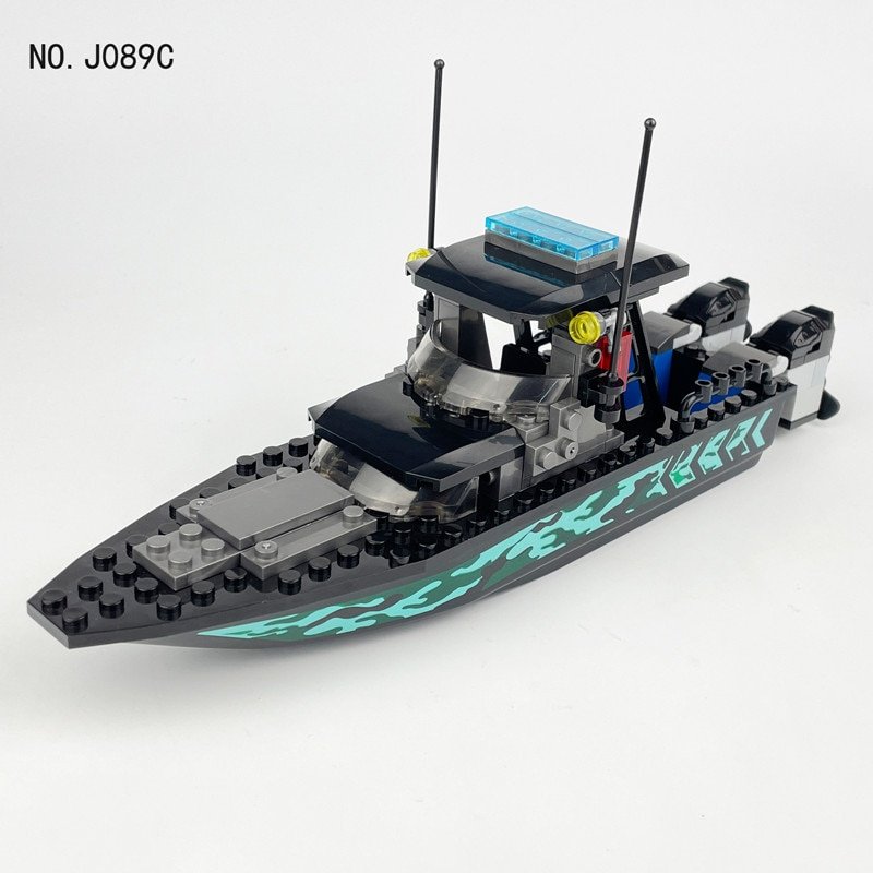 Assault Boat Ship Model Building Blocks Bricks Sets Classic Dolls Kids Toys For Children Gift