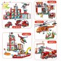 City Fire Station Model Building Blocks Boys Firefighter Car Truck Educational Construction Bricks