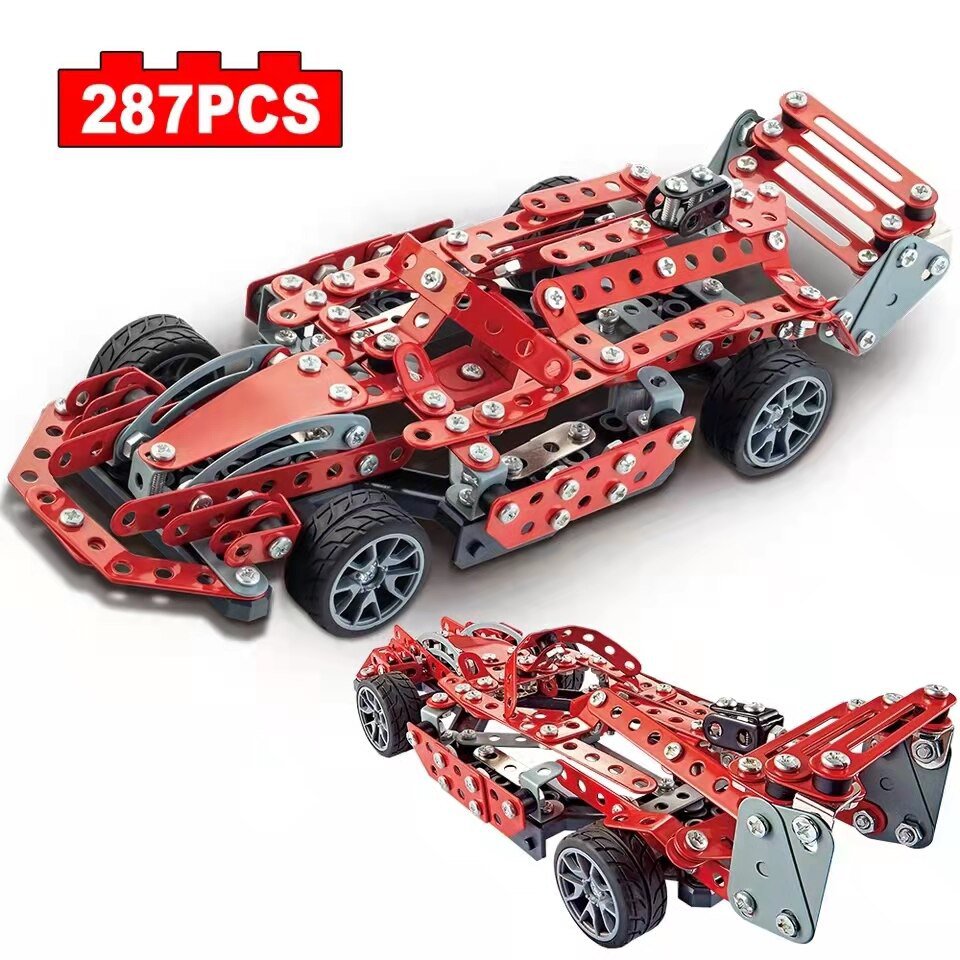 287pcs City Series High-tech Metal F1 Racing Formula Car Building Blocks Assembled DIY Racing Car