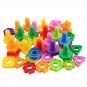 5 Set Screw Building Blocks Plastic Insert Blocks Nut Shape Toys for Children Educational Toys