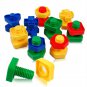 5 Set Screw Building Blocks Plastic Insert Blocks Nut Shape Toys for Children Educational Toys
