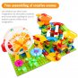 36-186PCS Big Size Marble Race Run Particle Scenes LED Light Slide Funnel Ferris Wheel Building