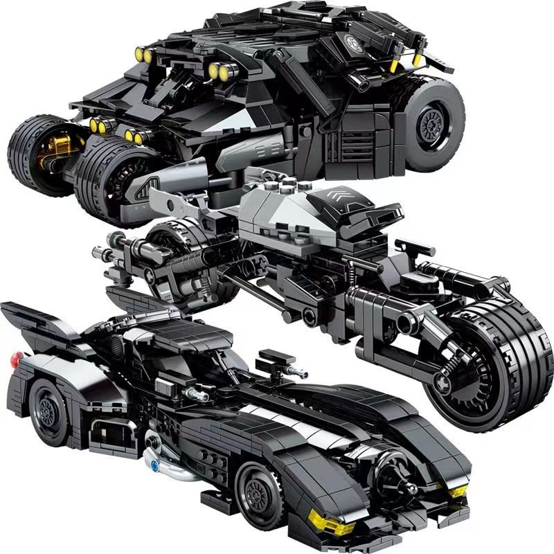 Avengers Super Hero Batmobile Vehicle Speed Racing Car Assemble Movie Model Building Blocks