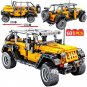 601 Pcs City Jeeps Off-Road Vehicle Building Blocks Pull Back Mechanical Car High-Tech Bricks