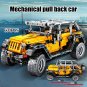 601 Pcs City Jeeps Off-Road Vehicle Building Blocks Pull Back Mechanical Car High-Tech Bricks