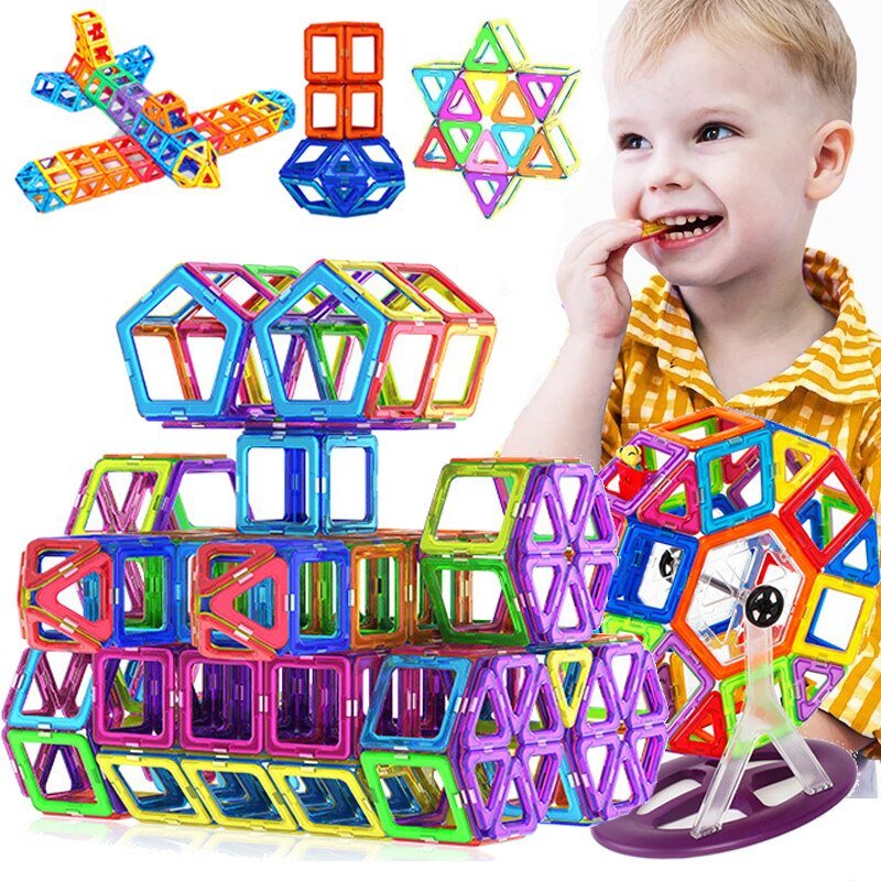 20-184pcs Mini & Big Size Magnetic Designer Magnet Building Blocks Accessories Educational