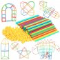 Straw Constructor Toys Building Toys Straws and Connectors Building Sets Colorful Motor Skills