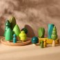 1Set Wooden Natural Simulation Tree Wooden Toys for Children Montessori Game Educational Toy