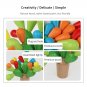 Wooden Cactus Building Toy Set 28PCS Building Blocks Playset for Kids Girl Boy Educational Toys DIY