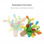 Wooden Cactus Building Toy Set 28PCS Building Blocks Playset for Kids Girl Boy Educational Toys DIY