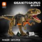 New MOC 1872PCS Jurassic Dino World Giganotosaurus Building Kits Bolcks Bricks Dinosaurs Park