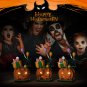 BuildMoc Halloween Pumpkin Cabin Building Blocks Set Decoration Little Devil With Light Bricks