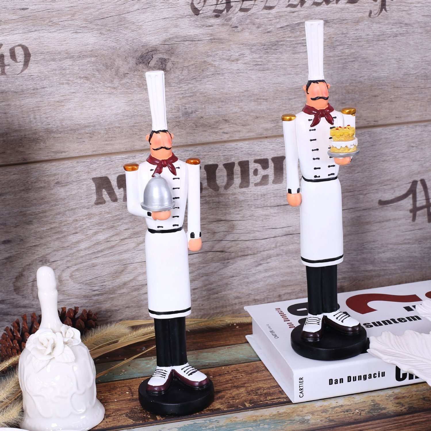 Exquisite resin chef dining room coffee bar ornament creative gift home kitchen