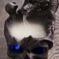 Halloween Decors Backflow Incense Holder Burner Handmade Dragon Skull Ceramic Incense Holder