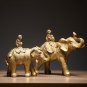 Gold Animal Home Decoration Figurines Resin Art Technics Luck Monkey and Elephant Sculpture