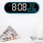 Large LED Digital Wall Clock with Temperature Date Week Display Alarms Clock Timer Countdown