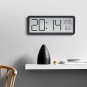 Living Room Hanging Temperature Humidity Clock Minimalism LED Digital Clock 12/24 System