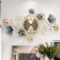 Metal 3D digital wall clock New Chinese clock fashion creative clock living room study luxury