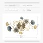 Metal 3D digital wall clock New Chinese clock fashion creative clock living room study luxury