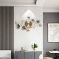 Metal 3D digital wall clock New Chinese clock fashion creative clock living room study luxury