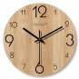 Vintage Wood Grain Simple Wall Clocks Silent Creative Living Room Decoration Wall Clock