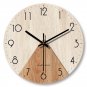 Vintage Wood Grain Simple Wall Clocks Silent Creative Living Room Decoration Wall Clock