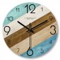 Vintage Wood Grain Simple Wall Clocks Silent Creative Living Room Decoration Wall Clock
