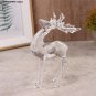 1Pc Crystal Deer Figurines Desktop Ornament Room Decor Transparent Elk Reindeer Sculpture Home