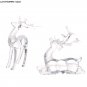 1Pc Crystal Deer Figurines Desktop Ornament Room Decor Transparent Elk Reindeer Sculpture Home