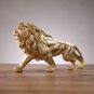 Golden Lion King Resin Ornament Home Office Desktop Animal Statue Decoration Accessories