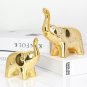 A Pair Elephant Statue Ceramic Animal Sculpture Craft Home Office Desktop Decor Wealth Lucky