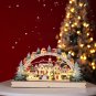 Light Christmas Village House 8 LED Decor Christmas Forest Scene Wooden Christmas Holiday