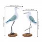 Seagull Bird Statue Figurine Nautical Ornament Sculpture Wooden Decor Beach Coastal Sea