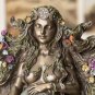 Mother Earth Statue Gaia Fairy with Butterfly Decor Mythic Buddha Figurine Goddess Healing Chakra