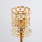 1PC Vintage Golden Candle Stand Crystal Candle Holders Candlesticks Metal Home Decor Candelabra
