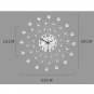 Vintage Metal Crystal Wall Clock Sunburst Large Morden Interior Wall Clock Home Rooms