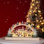 Light Christmas Village House 8 LED Decor Christmas Forest Scene Wooden Christmas Holiday Displays