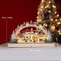 Light Christmas Village House 8 LED Decor Christmas Forest Scene Wooden Christmas Holiday Displays