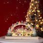 Light Christmas Village House 8 LED Decor Christmas Forest Scene Wooden Christmas Holiday Displays