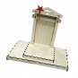 esus Manger Nativity Scene Wood Structure Tabletop Ornament Accessory for Garden