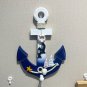 Blue Wooden Boat Anchor Decorations Artwork Mediterranean Style Marine Wooden Crafts Decorations