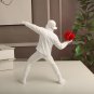 Resin Banksy Sculptures Flower Thrower Boy Man Statue Collectible Decoration Home Decorative