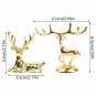 Elk Deer Statue Nordic Christmas Reindeer Art Figurine Vintage Golden Iron Handicraft Home