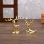Elk Deer Statue Nordic Christmas Reindeer Art Figurine Vintage Golden Iron Handicraft Home