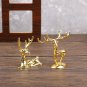 Elk Deer Statue Nordic Christmas Reindeer Art Figurine Vintage Golden Iron Handicraft Home