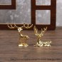 Elk Deer Statue Nordic Christmas Reindeer Art Figurine Vintage Golden Iron Handicraft Home